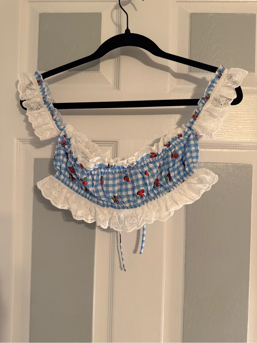 Urban Outfitters Pin Up Picnic Off-Shoulder Top - Picture 3 of 4